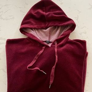 J-CREW Burgundy Velour Hoodie